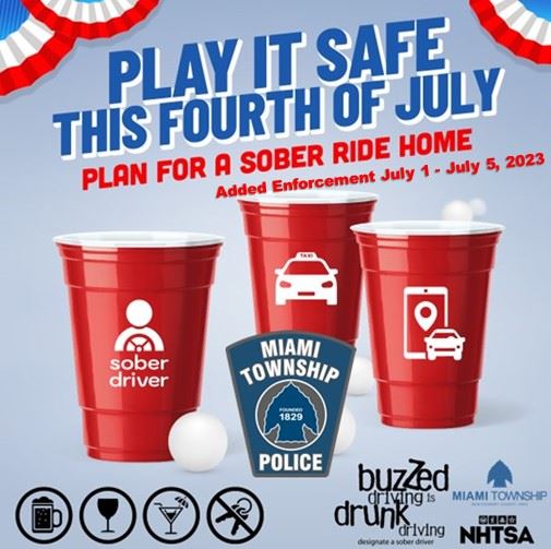 Buzzed driving July 4 2023 with logo