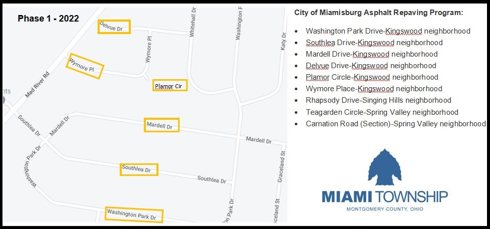 Street paving map 1 May 2022